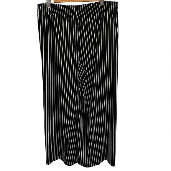 POLO RALPH LAUREN: Black/White Striped, Straight Leg Pants, Size L - Picture 5 of 8